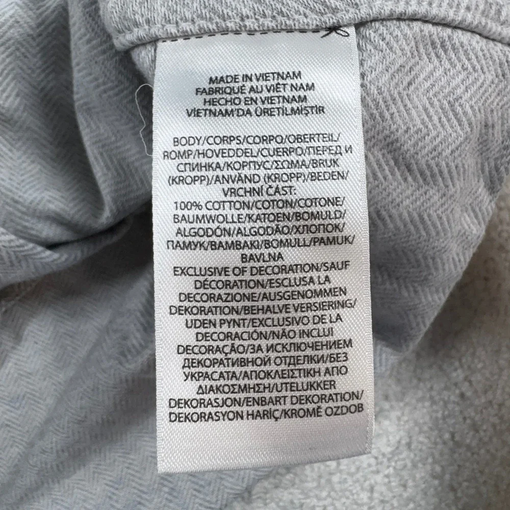 Polo Ralph Lauren Knit Dress Shirt Mens S Grey Herringbone Long Sleeve Cotton